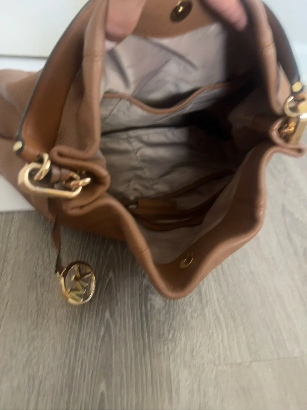 Michael Kors Lex Large Hobo Acorn Leather Convertible Shoulder Bag